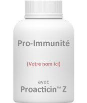 Exemple de bouteille pouvant contenir des probiotiques Proacticin™ Z